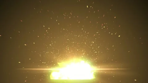 Big explosion with flash and sparks on black. Alpha mask. HD 1080. Stock Footage 11250233