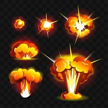 Big explosion - modern vector realistic isolated clip art Stock Illustration