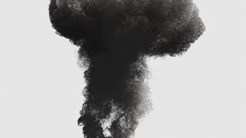 Big Explosion Of Particles 4K Alpha Stock Footage 289558345