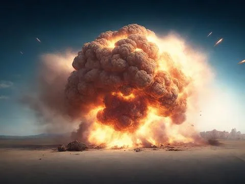 Big explosion Stock Photos