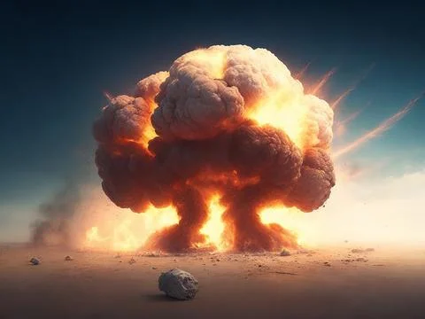 Big explosion Stock Photos