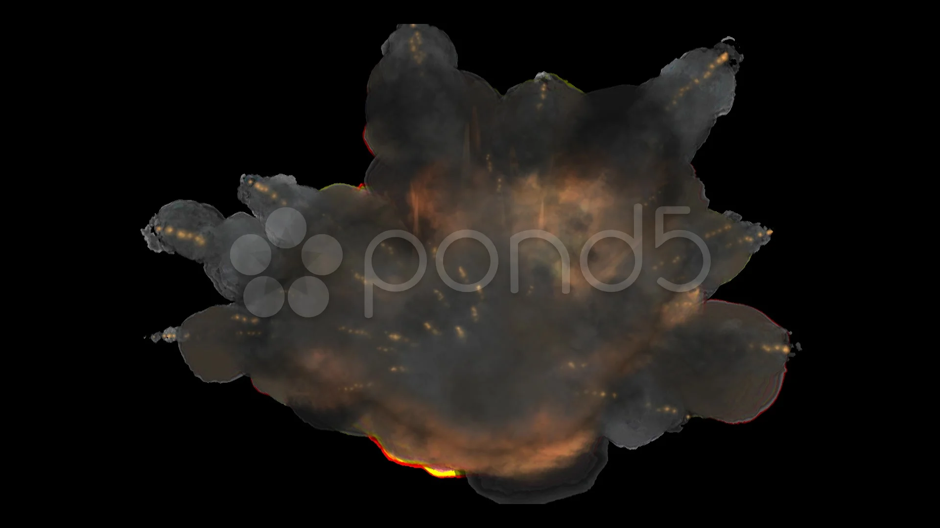 Big explosion on transparent background | Stock Video | Pond5