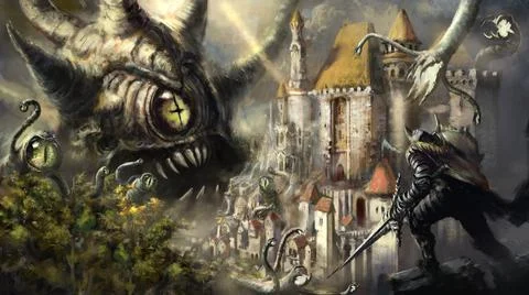 Big eye monster Stock Illustration