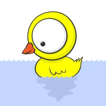 Big-eyed duck Stock Illustration