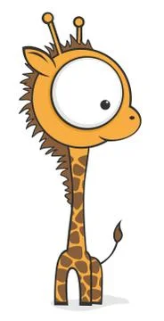 Big-eyed giraffe Stock Illustration