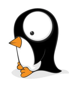 Big-eyed penguin Stock Illustration