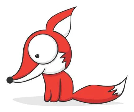 Big eyes fox Stock Illustration