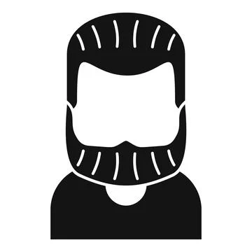 Big face beard icon simple vector. Individual short Stock Illustration