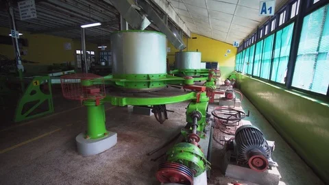 Big factory machines at a tea processing plant in Nuwara Eliya. Stock Footage 77412771
