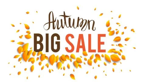 Big fall sale Stock Illustration