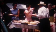 Big Family Reunion Picnic At The Park 1950S Vintage Film Home Movie 2234 Stock Footage