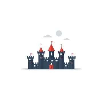 Big fantasy castle Illustrazione stock