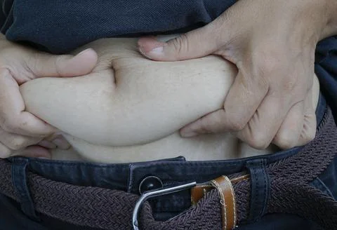 "Big Fat Belly" How do I get rid of this? Stock Photos