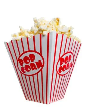 Big fat box of popcorn Stock Photos