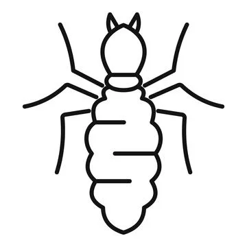 Big fat termite insect pest crawling on six legs Stock Illustration