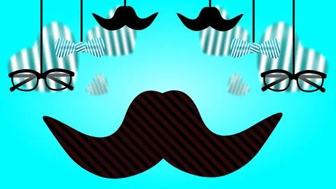 Big father's muchtech blue background Stock Illustration
