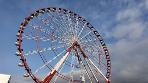 Big ferris wheel, high roller Stock Footage 274047470