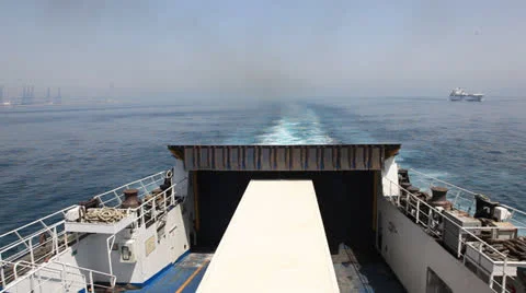 Big ferry ship Stock Footage 25844456