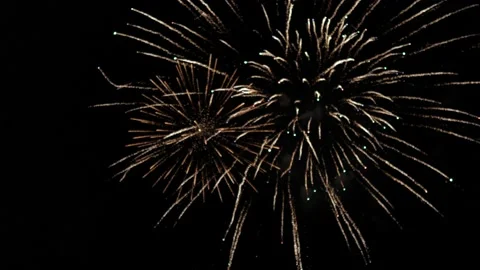 Big festive fireworks Stock Footage 194395716