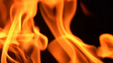 Big fire burning at night. Danger firework. Close up magnetic shot Stock Footage 108617046