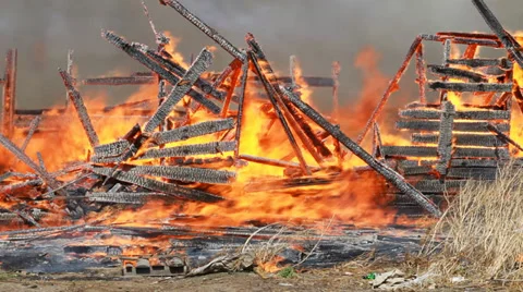 Big Fire. Conflagration. Stock-Footage 37618591