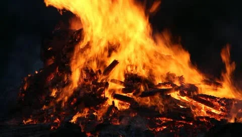 Big Fire Elements - Fire Detail B Stock Footage 11287316
