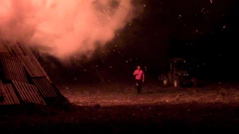 Big fire Of The Epiphany Stock Footage 112052127