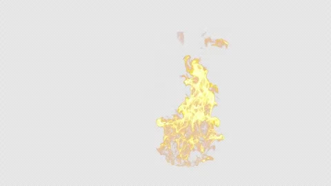 Big fire explosion, 3d rendering, with Alpha matte. Stock Footage 342834603