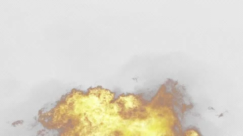 Big Fire Explosion with Alpha Channel Stock Footage 346175689