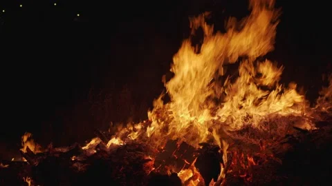 Big fire Stock Footage 155642316