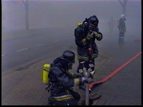 Big fire Netherlands 1996 Stock Footage 69771849