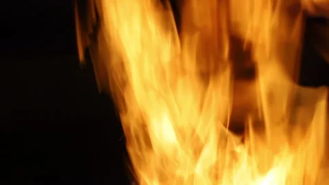 Big fire on the whole screen Stock Footage 166628946