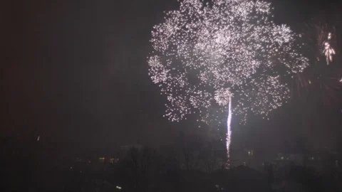 A Big Firework On New Year's Eve, Medium Shot 動画素材 85562804