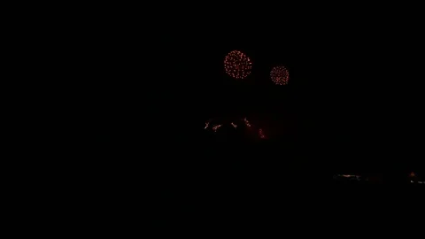BIG FIREWORK ON TRAVEMÜNDER WEEK IN GERMANY Stock Footage 113350898