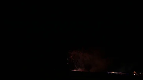 BIG FIREWORK ON TRAVEMÜNDER WEEK IN GERMANY Stock Footage 113350907