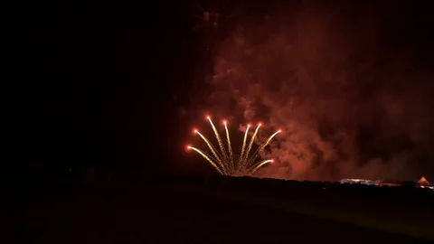 BIG FIREWORK ON TRAVEMÜNDER WEEK IN GERMANY Stock Footage 113351521