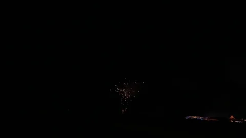 BIG FIREWORK ON TRAVEMÜNDER WEEK IN GERMANY Stock Footage 113351955