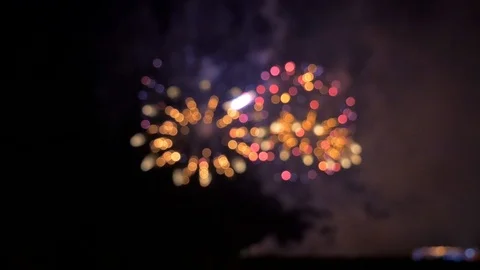 BIG FIREWORK ON TRAVEMÜNDER WEEK IN GERMANY Stock Footage 113352249