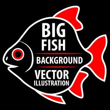 Big Fish background. Stock Illustration