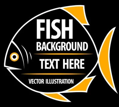 Big fish background for text. Illustrazione stock