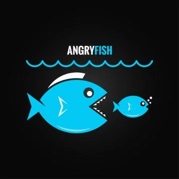 Big fish concept design background Stock Illustration