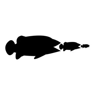 Big fish eating small fish Stock Illustration