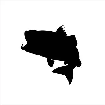 BIG FISH silhouette Stock Illustration