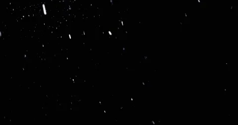 Big Flakes. Isolated snow falling on black background Stock Footage 238062445