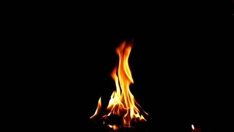 Big flame of fire Stock Footage 154541146