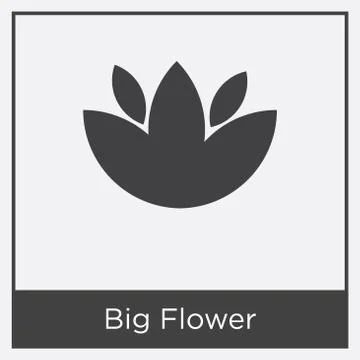 Big Flower icon isolated on white background Free Stock Illustration