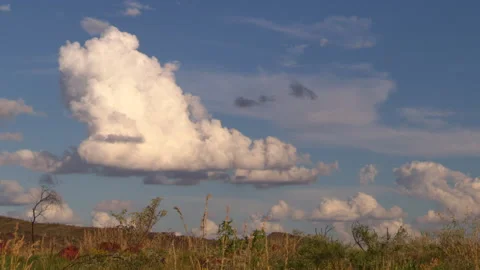 Big fluffy clouds in the Pilbara Western Australia HD Stock Footage 197601467