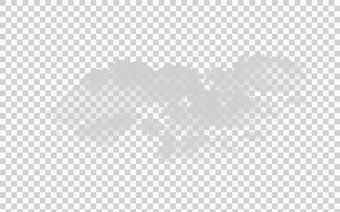 Big fluffy white cloud isolated transparent background Stock Illustration