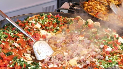 Big food pan Stock Footage 115642453