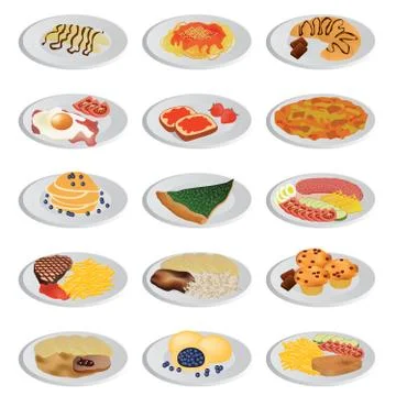 Big food set Stock Illustration